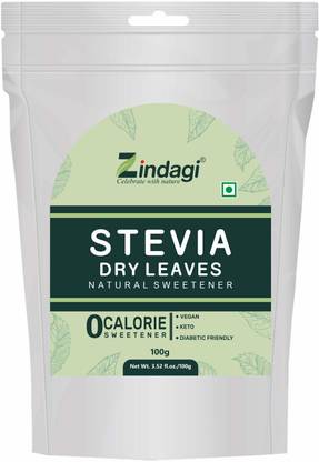 Zindagi Stevia Leaves 100 gm | Stevia Dry Leaves Extract | Keto Friendly| Sweetener
