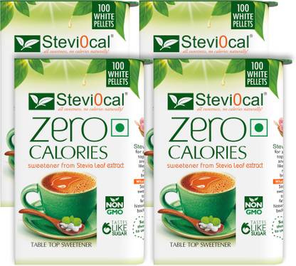 steviocal White Pallets Pack of 4 - 100 Nos Sweetener