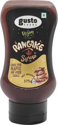 Gusto Foods Vegan Pancake Syrup with Maple flavour | Healthy and Nutritious Sweetener for Pancake, Yoghurt and Desserts Topping Sweetener