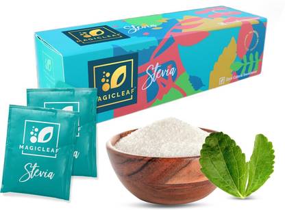 Magic Leaf Stevia Natural Powder Sachets - 100 units | Zero Calories |100% Natural| Sweetener