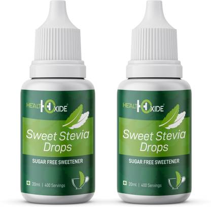 HEALTHOXIDE Stevia Drops | 20 ml | Natural Sugar Free Sweetner | 400 Servings Sweetener