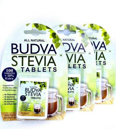 BUDVA STEVIA Stevia Tablets ( 110 tabs X 3 ) Sweetener