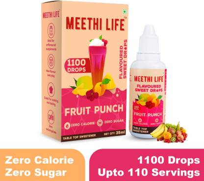 Meethi LIfe Fruit Punch Flavoured Sweet Drops,Zero Calorie , Sugar Free Sweetener Sweetener