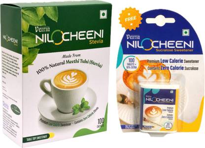 NiloCheeni Stevia Pouches + Sucralose Tablets | Diabetic and Vegan Friendly Sweetener