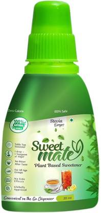 Sweetmate Stevia Drops- Plant Based 100% Natural Sweetener, Diabetic Friendly, Sugar Free Sweetener