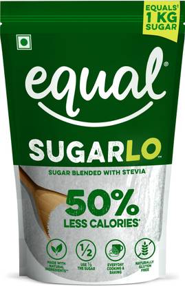 Equal SugarLo | Sugar Blended With Stevia 50% Less Calories |500g |Pack of 1 Sweetener