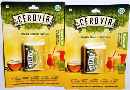 Cerovia Stevia Tablet- Sugar ( Pack 100 Tablets * 2) Sweetener