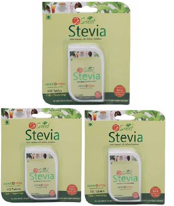 सो स्वीट Stevia 500 & 100 Tablets Combo Sugar Free 100% Natural Plant Based स्वीटनर