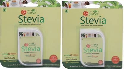 SO SWEET Stevia 100 Tablets Sugarfree Zero Calorie 100% Natural Diabetic Friendly Sweetener