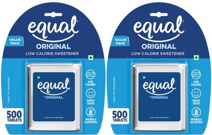 Equal Original Low Calorie Sweetener | 500 Tablets | Pack of 2 | Table Top Sweetener