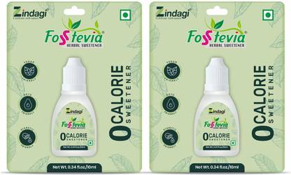 Zindagi Stevia Liquid Drops(FosStevia)|100% Natural SugarFree|Tabletopner Sweetener Sweetener