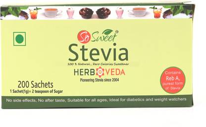 SO SWEET Stevia Sachet Sugar Free 100% Natural Zero Calorie Sweetener
