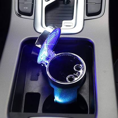 ISana Autozone ASH TRAY for multiple colours light Multicolor Borosilicate Glass Ashtray