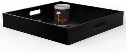 AMAN CRAFT Tray Black Wood Ashtray