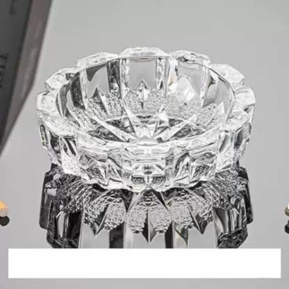 RATIHANDICRAFTS Crystal Heavy Glass Smoking for cigarette cigar Ashtray for Indoor and Outdoor White Crystal Ashtray