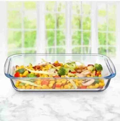 Sarsawal Glass Serving Bowl Glass Serving Bowl Borosilicate Glass Square Baking Dish Microwave Oven Safe Disposable