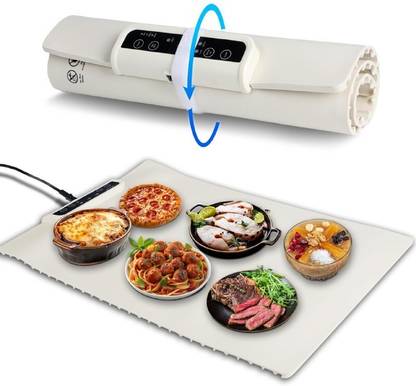 mbuys Food Warming Mat, Silicone Food Warmer for Parties Buffet Clear Polyester Ashtray