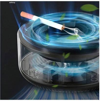the galaxy store Anti-smoke Ashtray Air Purifier Portable Smokeless Ashtray Auto Purifier Green, Black Plastic Ashtray