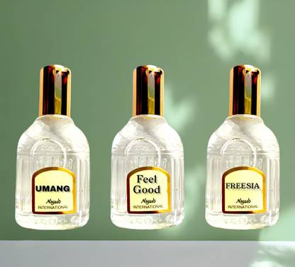Nayaab International UMANG & FEEL GOOD & FREESIA (PACK OF 3) Floral Attar