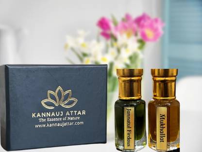 distilled Pack of 2 Long Lasting Exotic Luxury Scents for Men by Kannauj Attar (6mlx2) Herbal Attar
