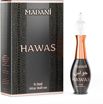 Madani Hawas Attar | Arabic & French Blend | Non-Alcoholic Roll-on 9.9 ml Herbal Attar