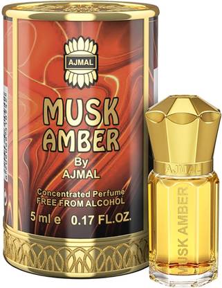 Ajmal MUSK AMBER CP|Spicy Fragrance|Non-Alcoholic|Long Lasting Perfume For Men -5ML Floral Attar