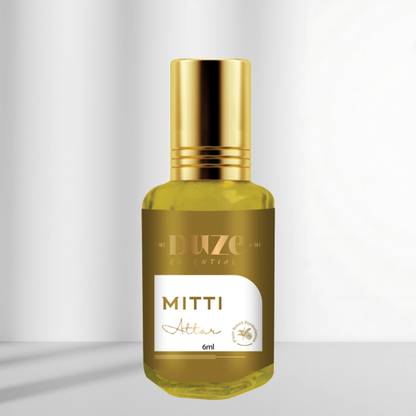 DUZE Mitti Attar (The Scent of Rain) - Authentic Kannauj Earthy Fragrance Herbal Attar
