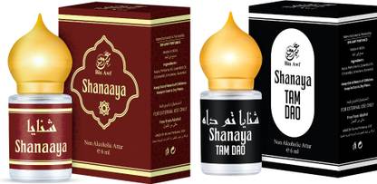 Binawf Shanaya Tam Dao and Shanaya Non-Alcoholic, Unisex Roll-on combo of 2 x 6 ML each Floral Attar