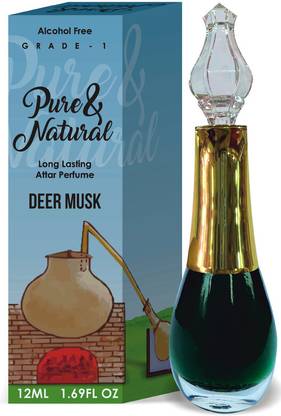 Parag Fragrances Deer Musk Attar / Natural Perfume Oil 12Ml ( Pure & Natural Diamond ) Herbal Attar