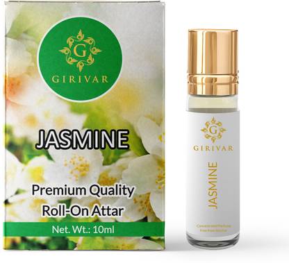 girivar Fragrances Jasmine Attar l 10 ml Roll-on Bottle l Long Lasting Herbal Attar