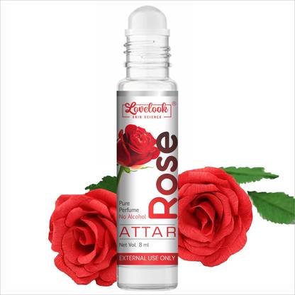 Lovelook Rose Attar Perfume for Unisex - Pure, Natural Undiluted | Herbal Attar