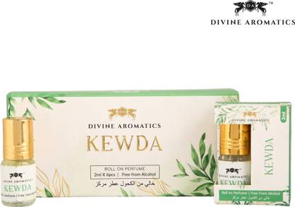 Divine Aromatics KEWDA NATURAL ATTRA COMBO OF (2ML*6PCS) Floral Attar