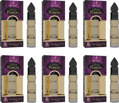 Al-Nuaim E-Series Ultra Poison Attar Roll On - Pack Of 6 (6ml Each) Floral Attar