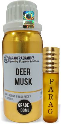 Parag Fragrances Deer Musk Attar 100ml (Long Lasting, Pure & Grade-1 Attar) Floral Attar