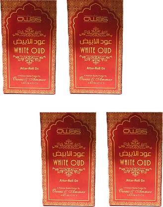 Owais White Oud 6ML Attar For Men & Women Long Lasting Zero Alcohol (Pack of 4) Floral Attar