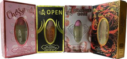 FARD Chessie, Open, Diamond Rose, Musk Al Ward 6ml Combo Floral Attar