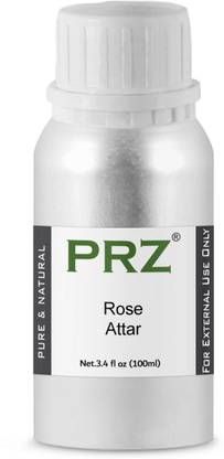 PRZ Rose Attar For Unisex Pure (100 ML) - Pure Natural Premium Quality Perfume (Non-Alcoholic) Floral Attar