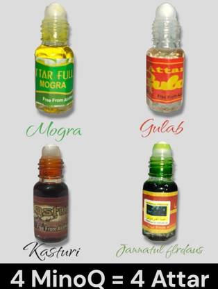 Peculiar Aromah Mogra Rose Kasturi Jannat ul Firdaus Premium Quality Attar for Unisex-Natural Floral Attar