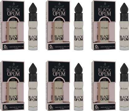 Al-Nuaim E-Series Black Opum Attar Roll On - Pack Of 6 (6ml Each) Floral Attar