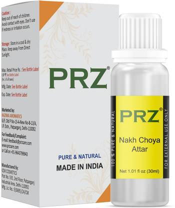 PRZ Nakh Choya Attar For Unisex (30 ML) - Pure Natural Premium Quality Perfume (Non-Alcoholic) Floral Attar