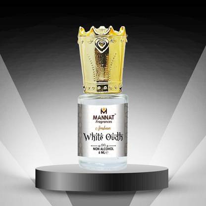 Mannat White Oudh Luxury Attar, Concentrated Perfume, No Alcohol, Unisex, Long-Lasting Floral Attar