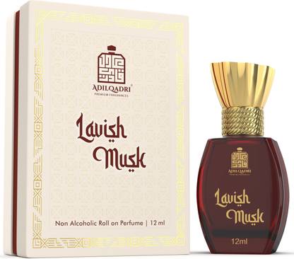 Adilqadri Lavish Musk Attar | Musky | Unisex Non-Alcoholic Roll-On Attar 12ML Floral Attar