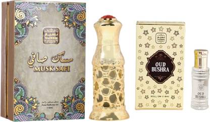 NASEEM Musk Safi 6 ML & Oud Bushra Roll On 8 ML Floral Attar