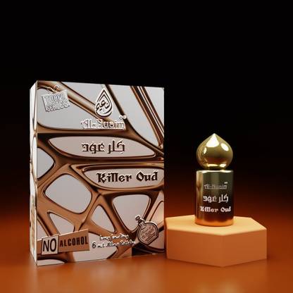 Al-Nuaim Killer Oud 6 ml Attar Roll On | Non ALcoholic, Halal | Concentrated Perfume | Unisex Floral Attar