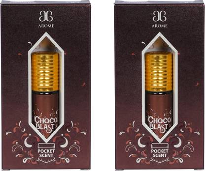 AROCHEM Choco Blast Attar Long Lasting Fragrance No Alcohol Pure Perfume 6ML (Pack of 2) Herbal Attar