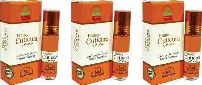 Grow Basket 3 Cuticura Attar Combo Rollon Perfume aroma Luxury Long Lasting Fragrance 6ml Floral Attar