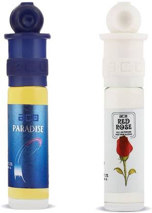 aco Set of 2 Attar, Paradise For Men & Red Rose For Women, Roll on Itra, 8ml Each Floral Attar