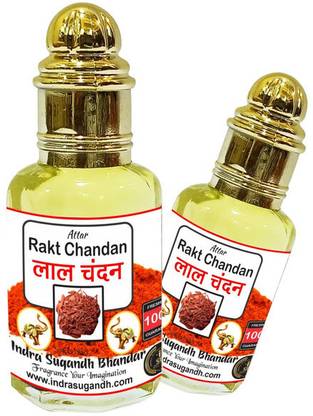 INDRA SUGANDH BHANDAR Lal Chandan Real & Pure Rakta Sandalwood Red Combination Perfume 24 Hours Herbal Attar