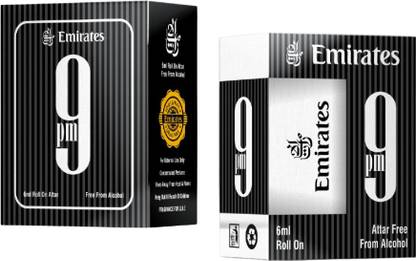 Emirates 9 PM Luxury Unisex Non Alcoholic Roll-On Perfume Pack of 1 Floral Attar