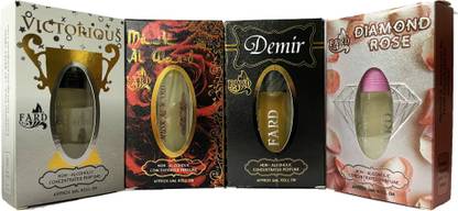 FARD Victorious, Musk Al Ward, Demir, Diamond Rose 6ml Combo Floral Attar